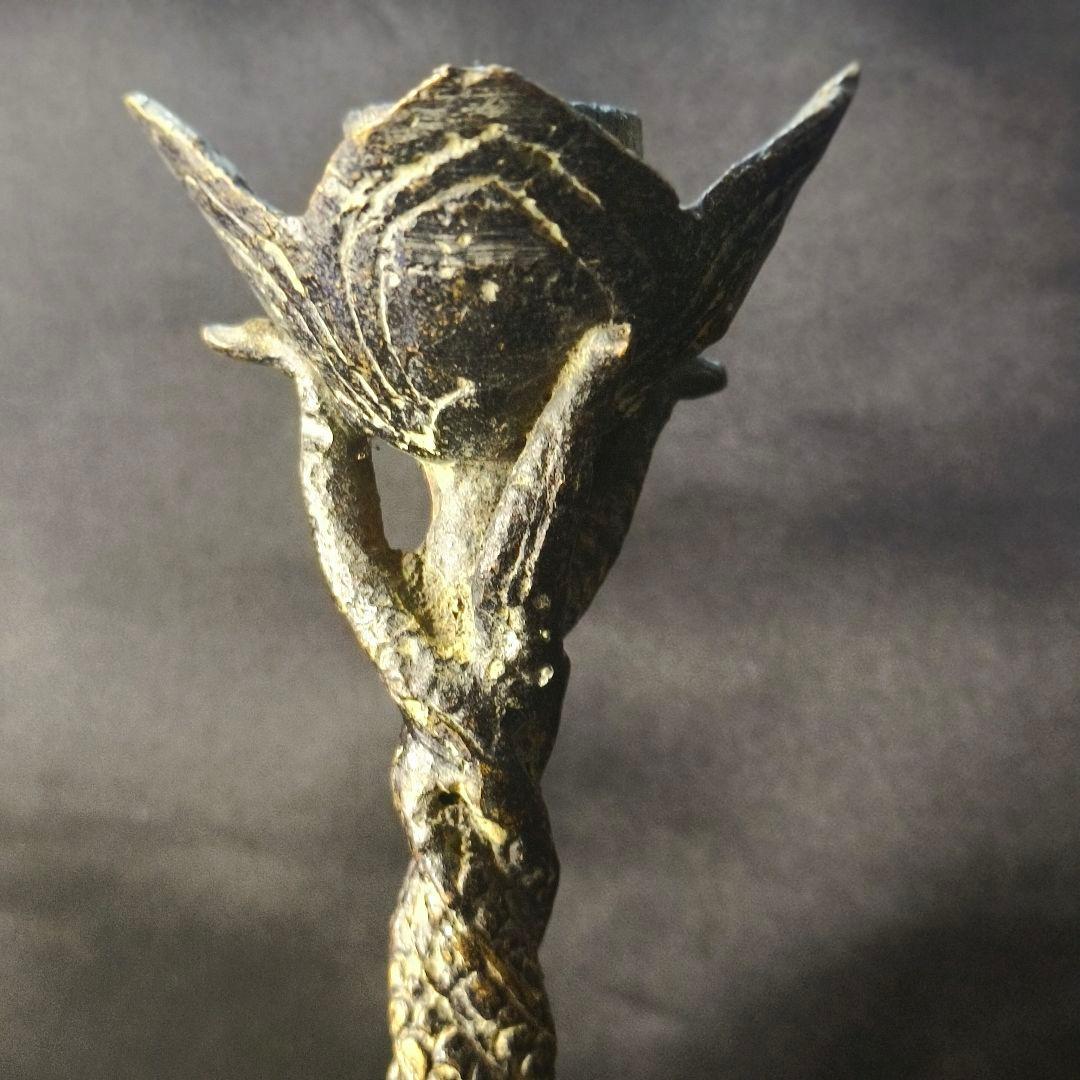蝋燭台 青銅器 鋳物 チベット密教寺院流出 仏教古美術 骨董 蒐集家放出珍品