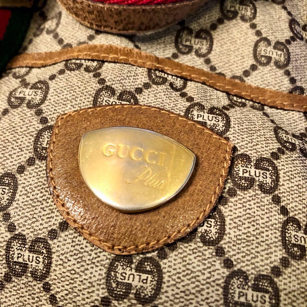 GUCCI キャンバス ボストンバッグ シェリーライン プラス PVC