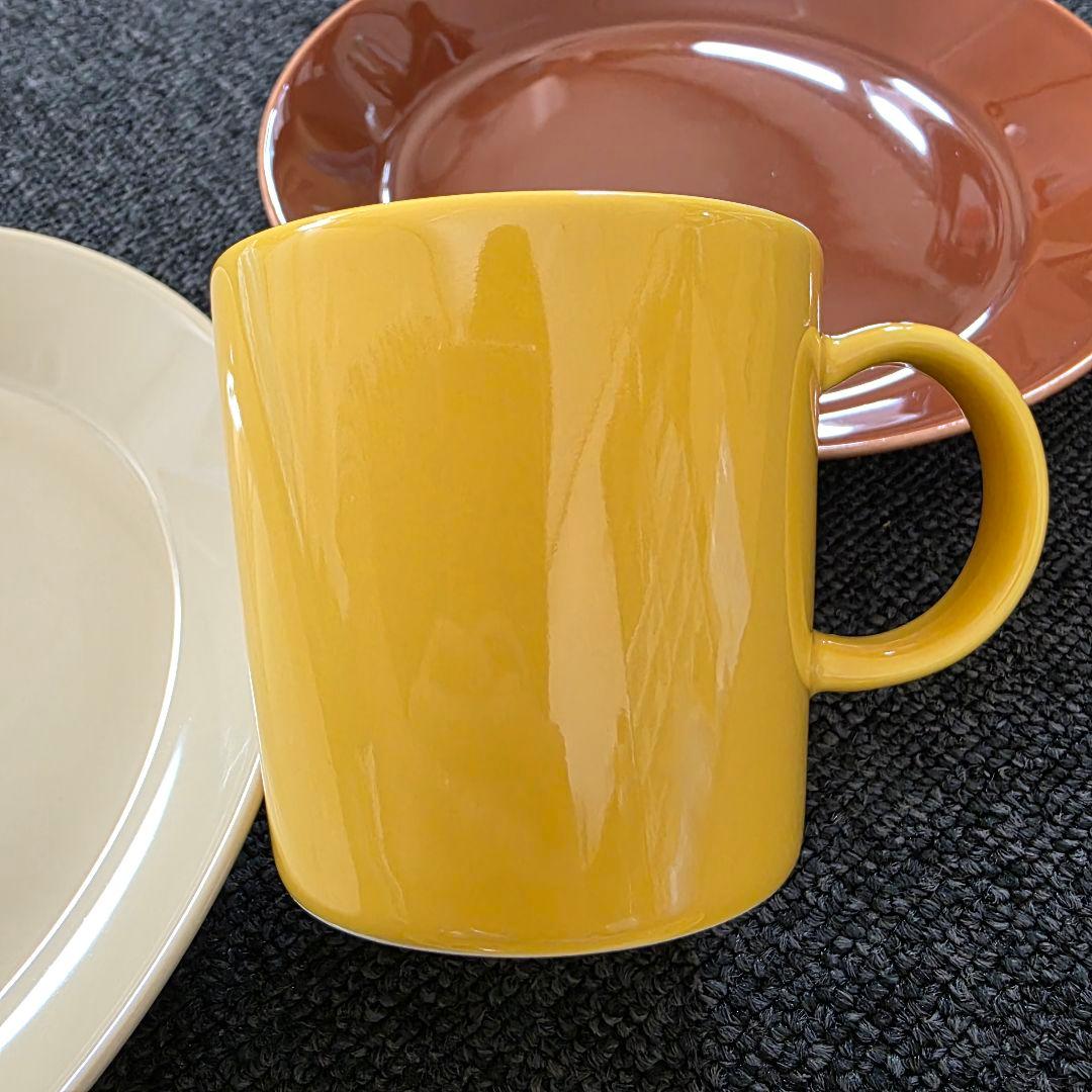  TEEMA プレート3枚　マグカップ　セット　イエロー　ブラウン