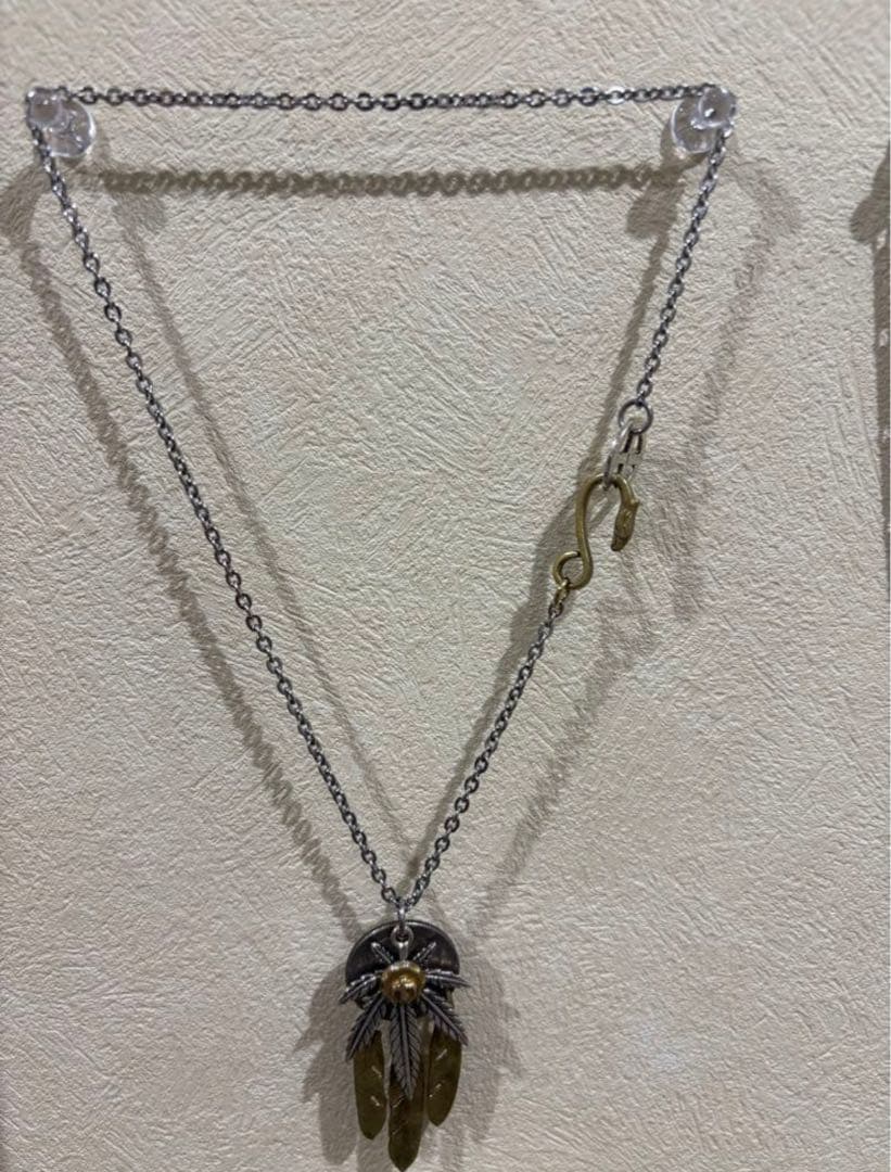 髭*面様 goro'sネックレス 3点吊り シルバー925 フェザーネックレス