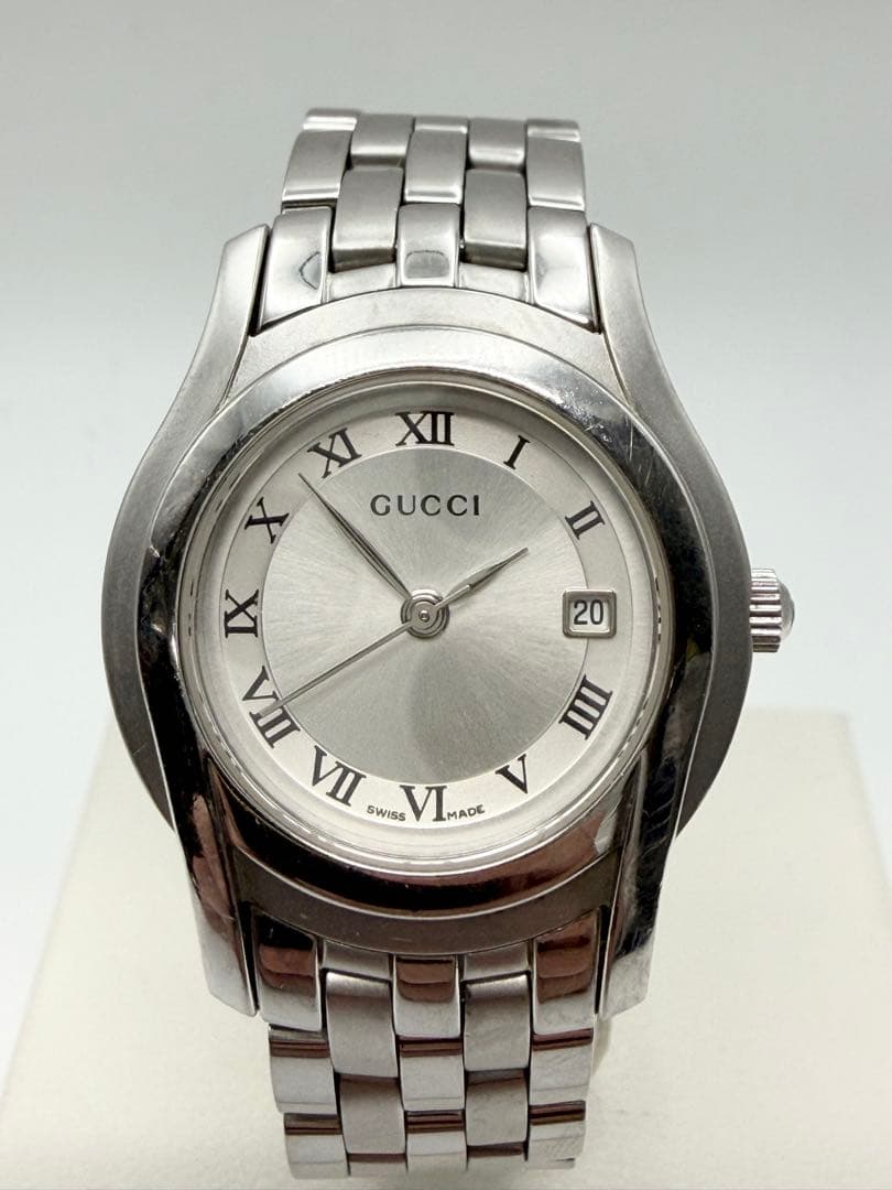 GUCCI グッチ 5500L デイト シルバー文字盤