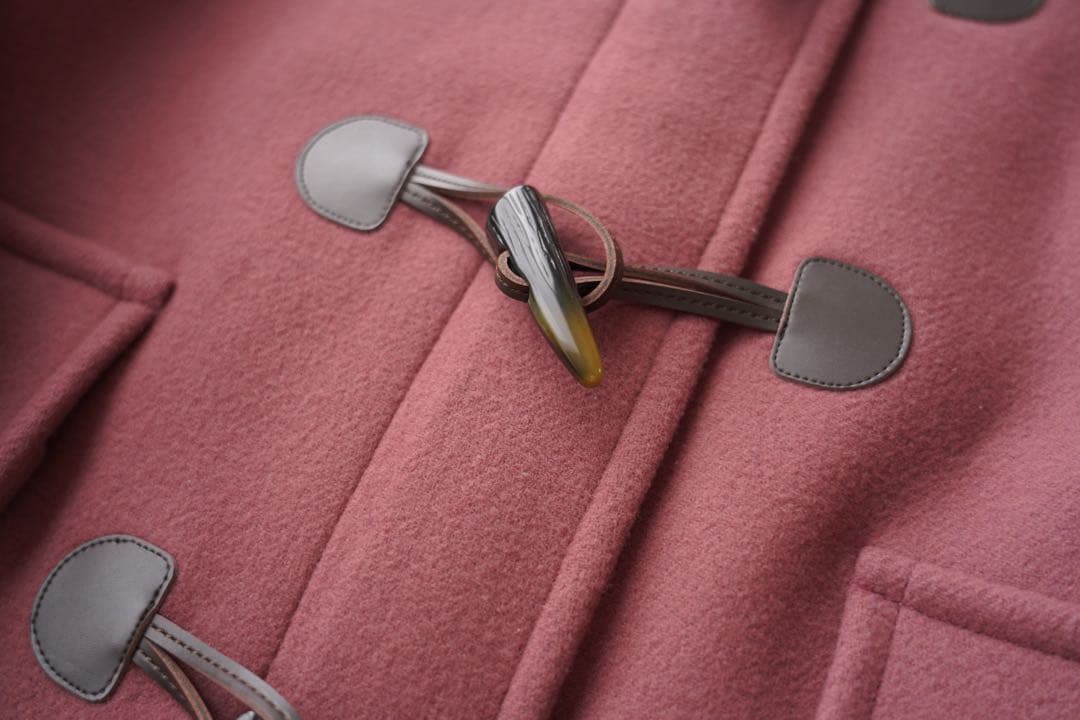 未使用に近い ブルーレーベル　エアリーメルトンロングダッフルコート M ピンク