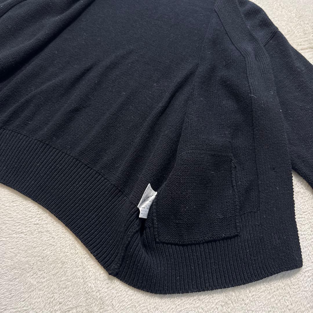 極美品 エムエイチエル カーディガン M ブラック コットン100 春秋冬 肉厚