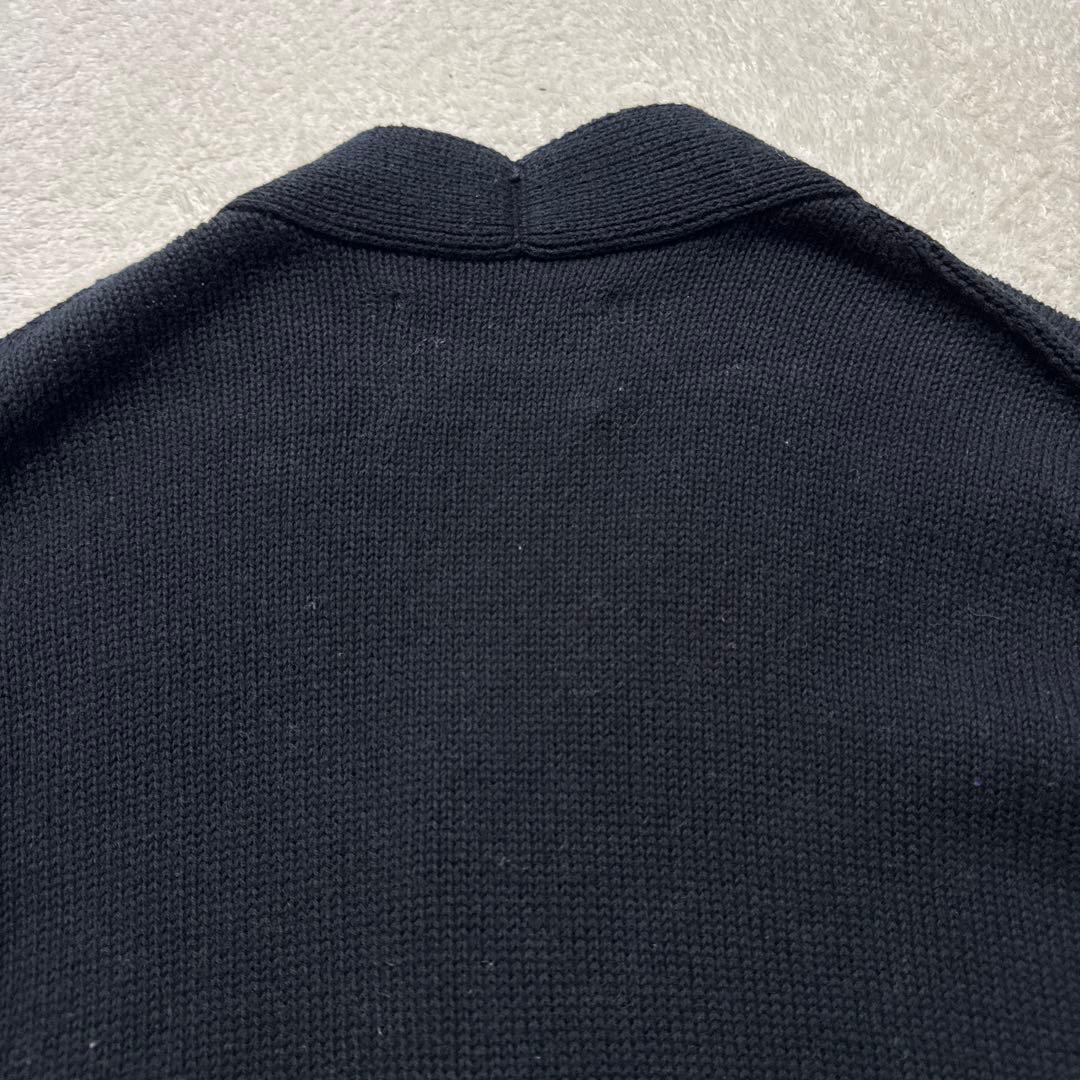 極美品 エムエイチエル カーディガン M ブラック コットン100 春秋冬 肉厚