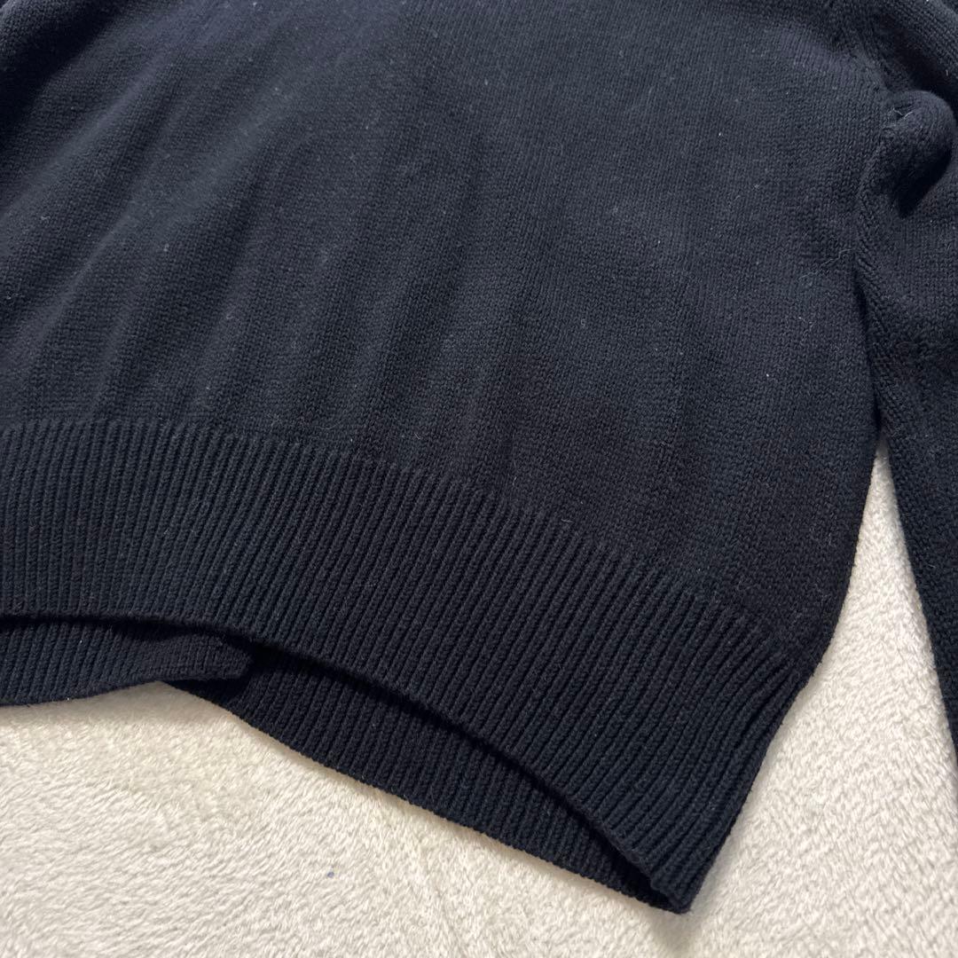 極美品 エムエイチエル カーディガン M ブラック コットン100 春秋冬 肉厚