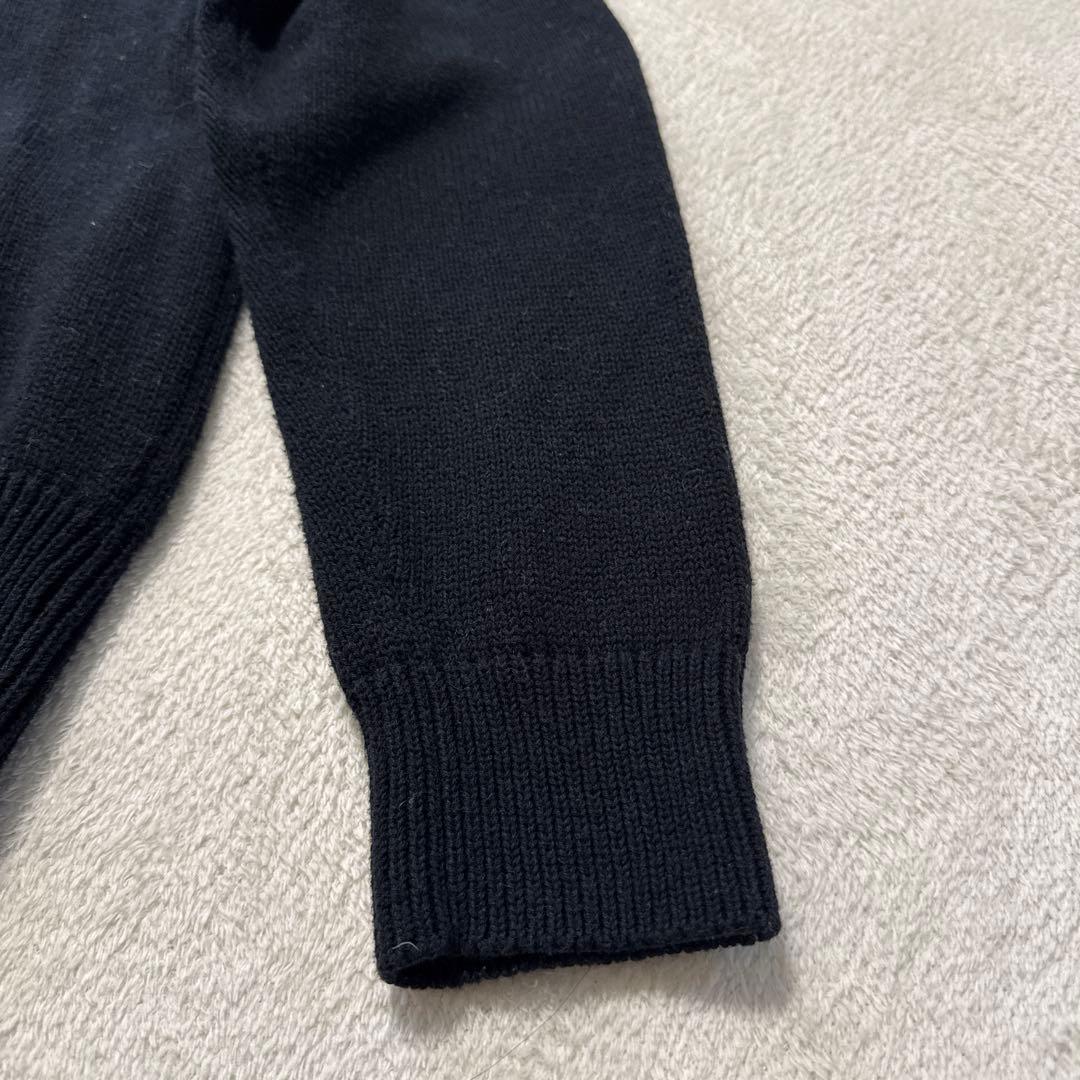 極美品 エムエイチエル カーディガン M ブラック コットン100 春秋冬 肉厚