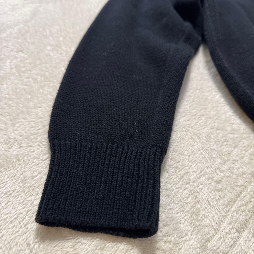 極美品 エムエイチエル カーディガン M ブラック コットン100 春秋冬 肉厚