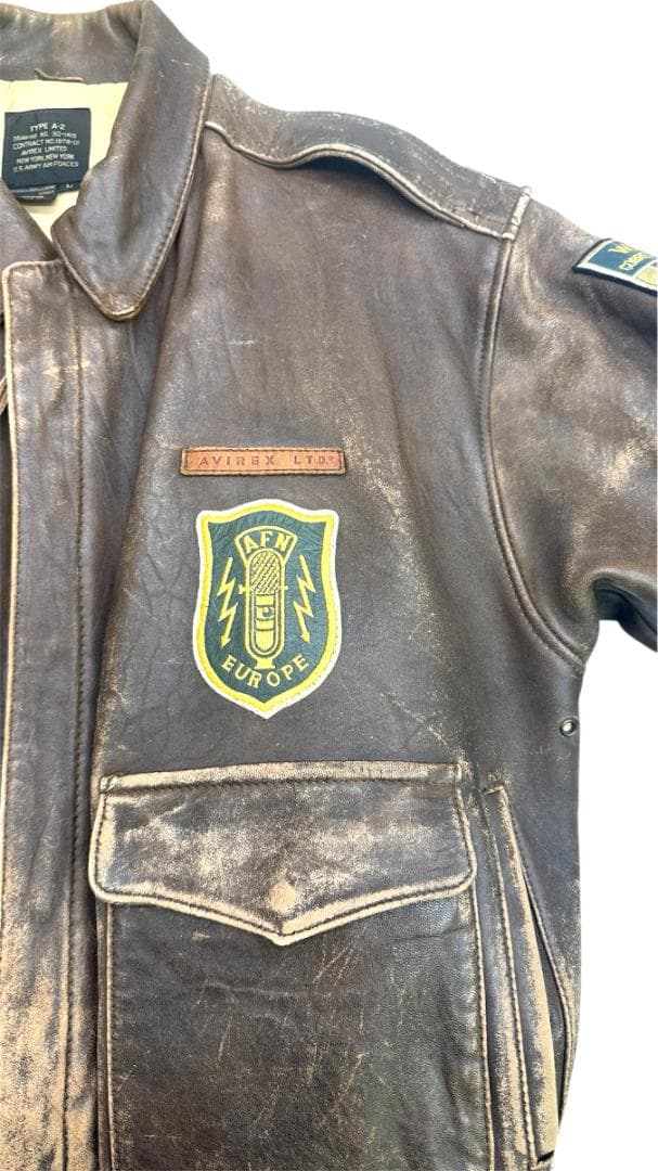 ★AVIREX アヴィレックス A-2 フライトジャケット レザー