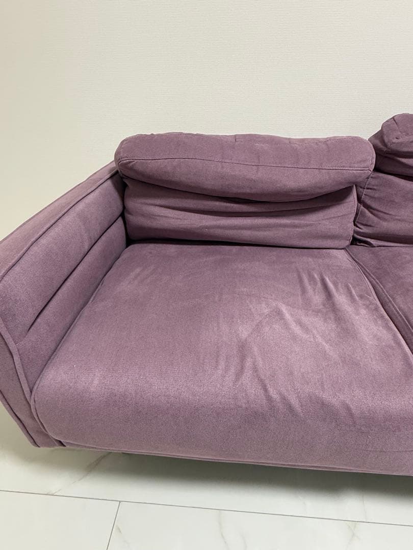 モダンデコ　ソファー2人掛け コンパクト　オールドラベンダー