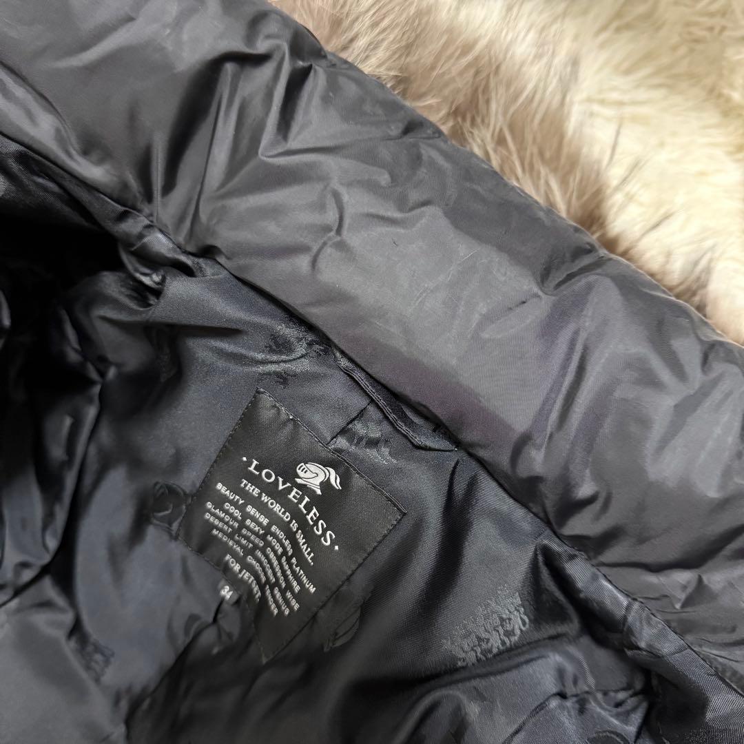 LOVELLESS ラブレス　ダウンコート34サイズ 黒　フォックスファー