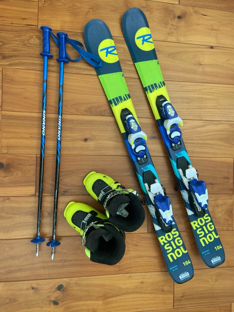 ■送料込■ロシニョール+HEAD■子供用スキーセット■104/19.0-19.5