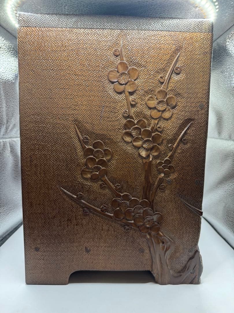 日光彫　軽井沢彫　小箪笥　引き出し　3段　伝統工芸　和家具