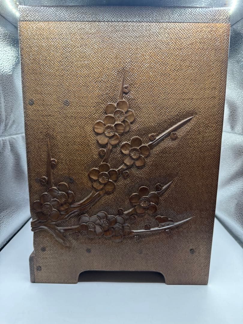 日光彫　軽井沢彫　小箪笥　引き出し　3段　伝統工芸　和家具