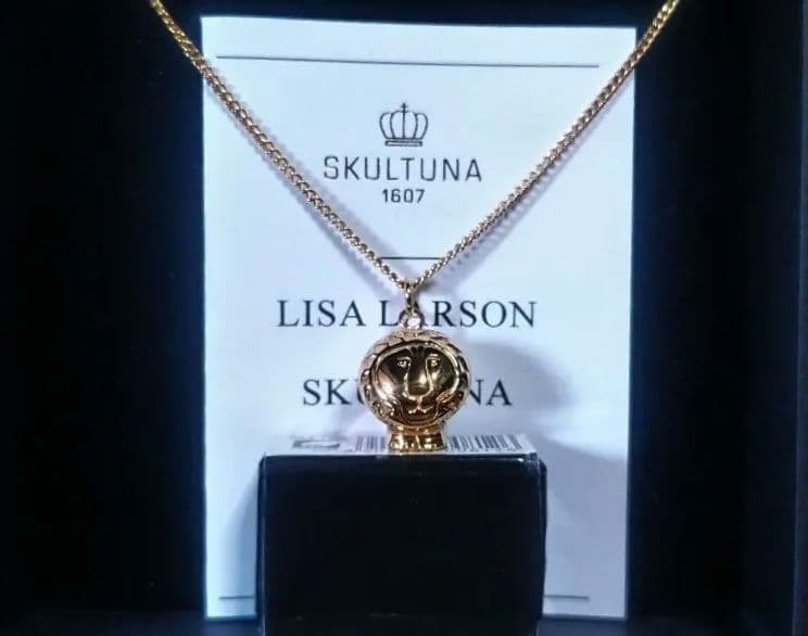 リサラーソン ライオン ゴールドネックレス 新品　美品