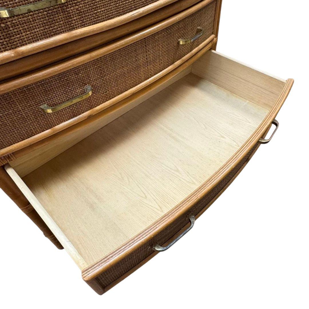 【希少】ラタン 藤 チェスト タンス 家具 アンティーク レトロ