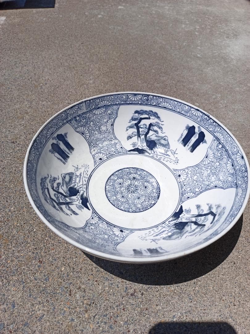 古伊万里、染付 中鉢 骨董