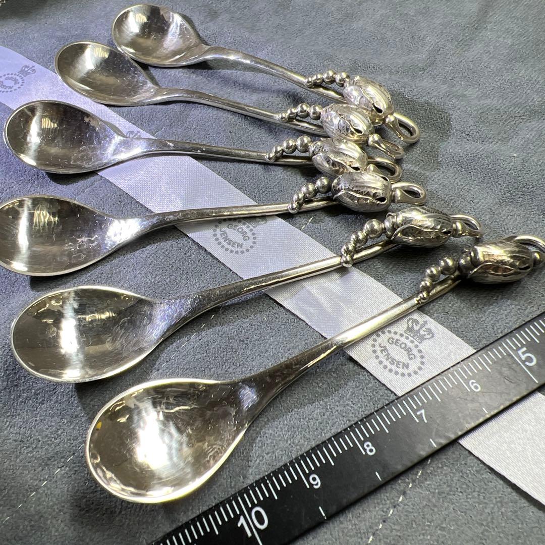 ジョージジェンセン　激レア　ブロッサムsterling925ティースプーン6本