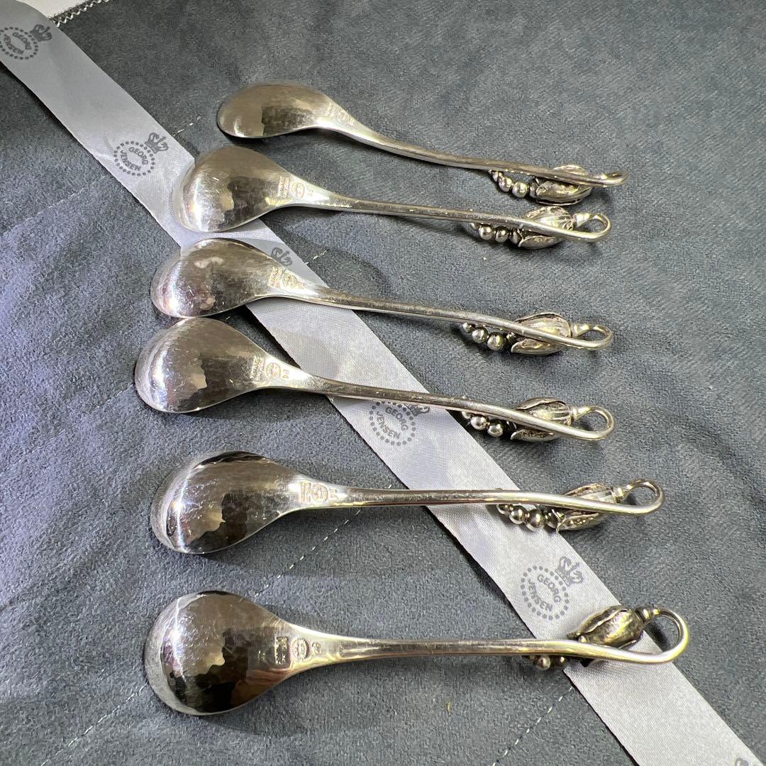 ジョージジェンセン　激レア　ブロッサムsterling925ティースプーン6本
