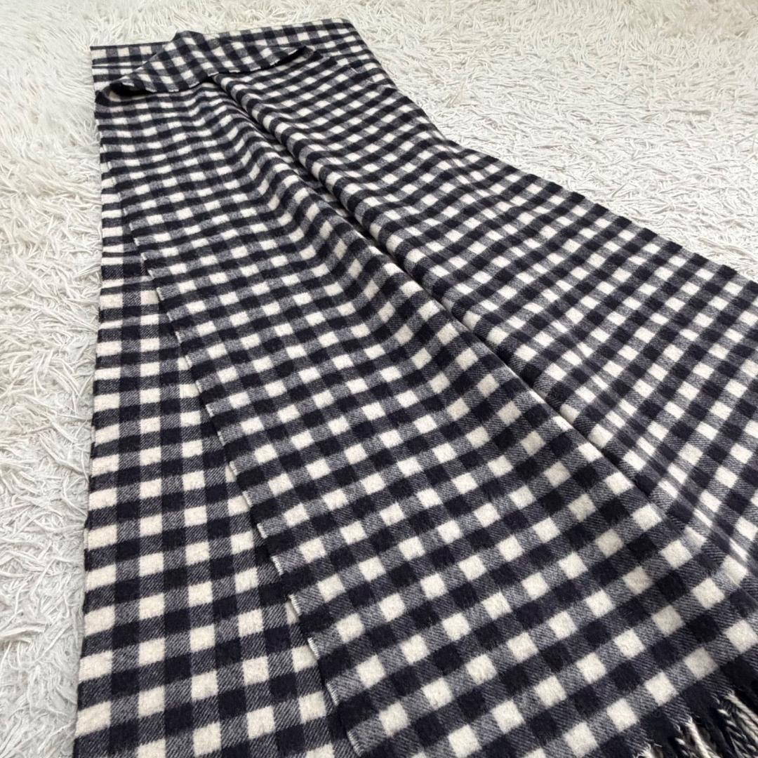 17484✨ジョンストンズ×ロンハーマン別注 チェック カシミヤ 大判ストール