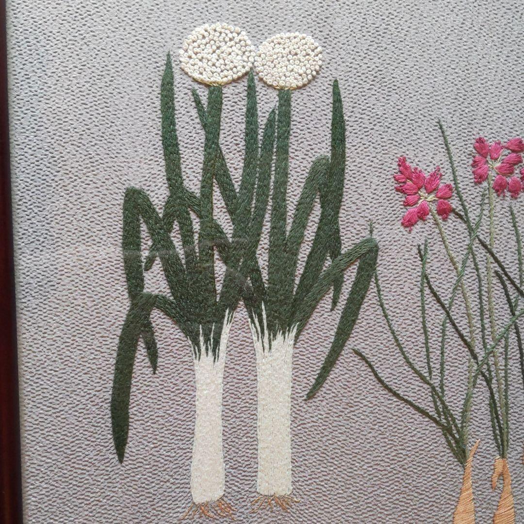 刺繍絵額縁入り