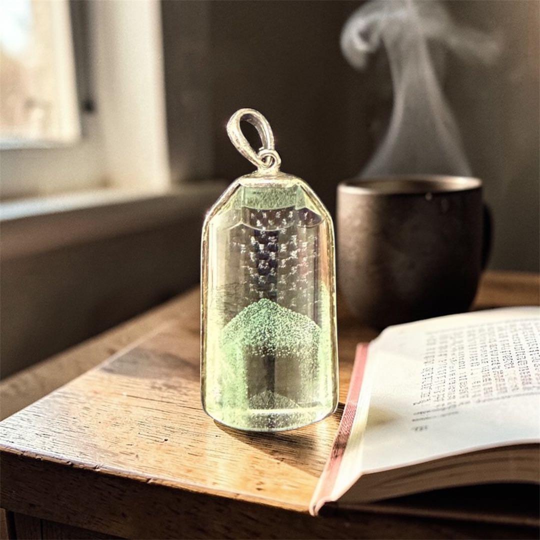 グリーンファントム　ペンダント鑑別書付き