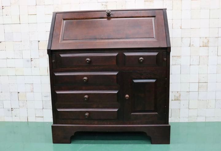 GMFK175○北海道民芸家具 ライティングビューロー デスク 学習机 書斎机