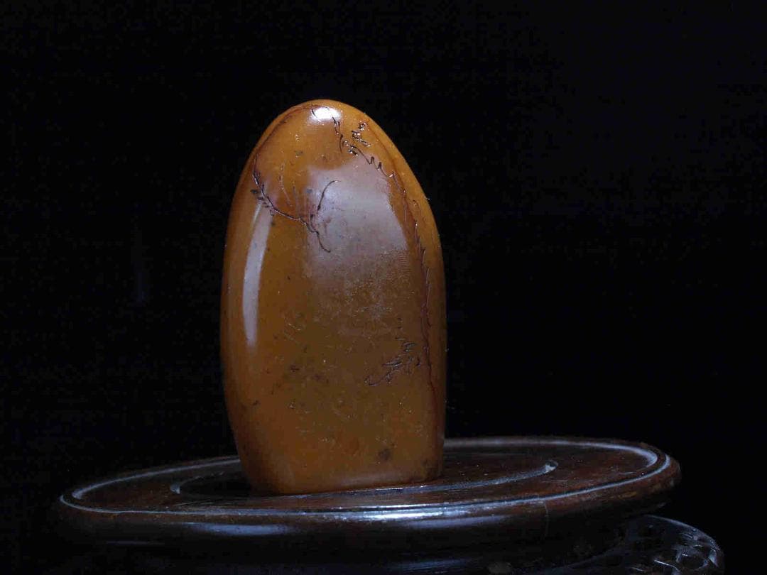 中国清時代の田黄石　印鑑　風景彫刻　激安骨董品 古美術 AK2434C11-2