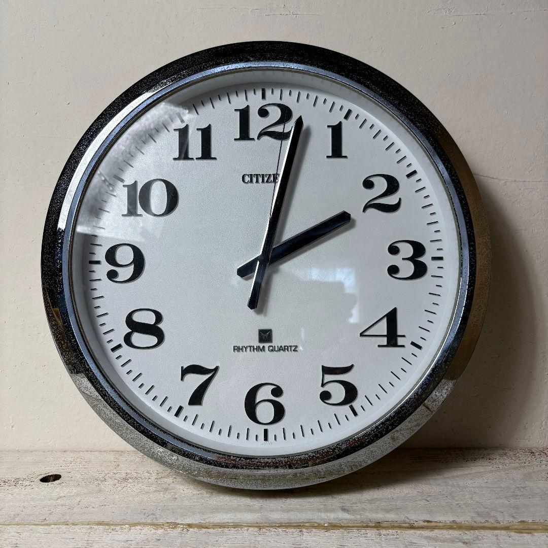 CITIZEN 掛時計 クォーツ 学校時計 8MG02 直径38cm 動作確認済