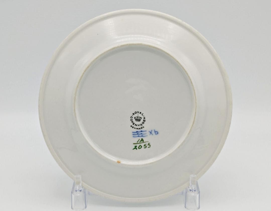 状態極良 ロイヤルコペンハーゲン グリーンフルーテッド ホテル仕様プレート 3客