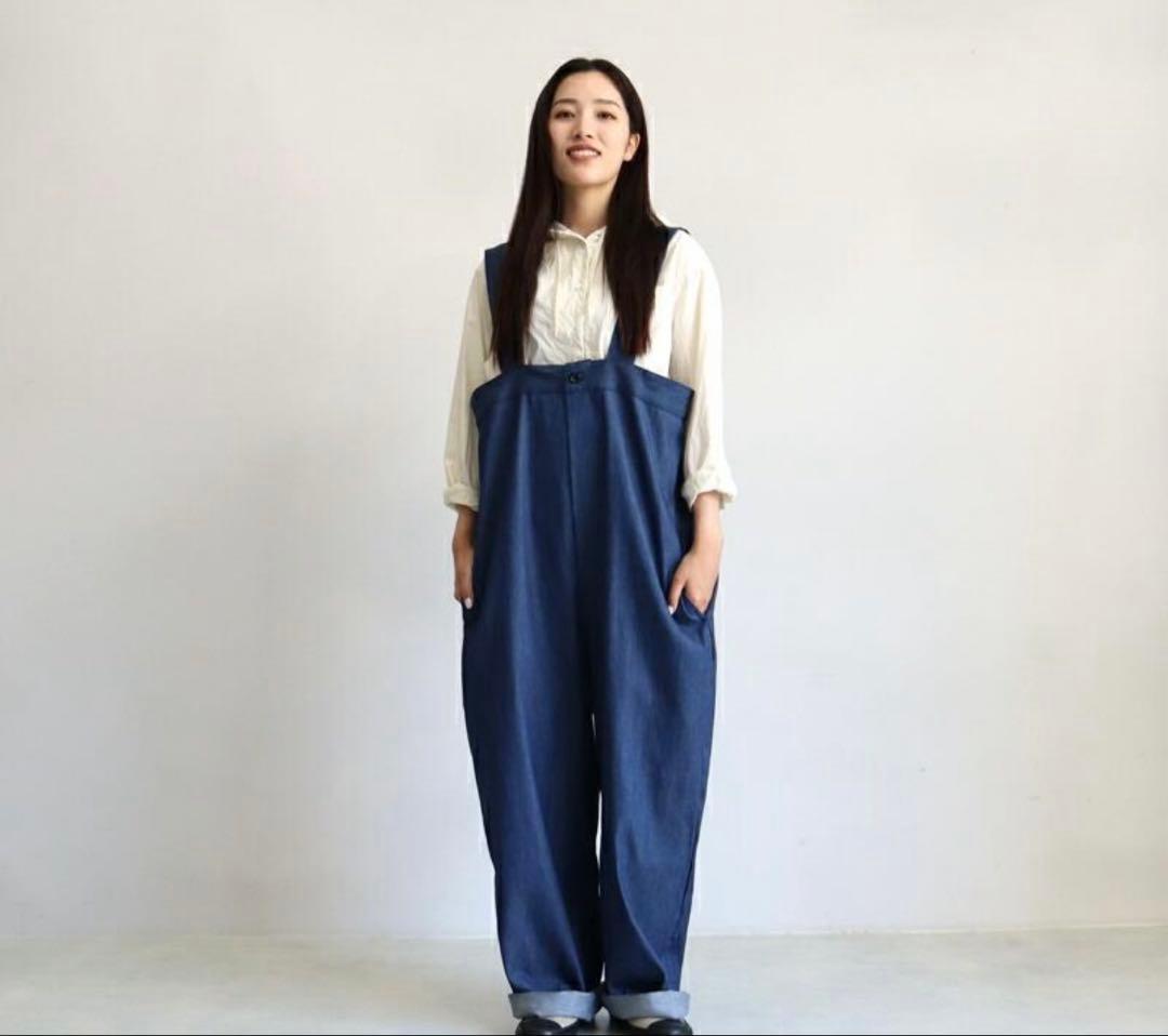 岡村裁縫店専用様♡ハイライズ　ブレーストラウザーズ サロペット　インディゴ