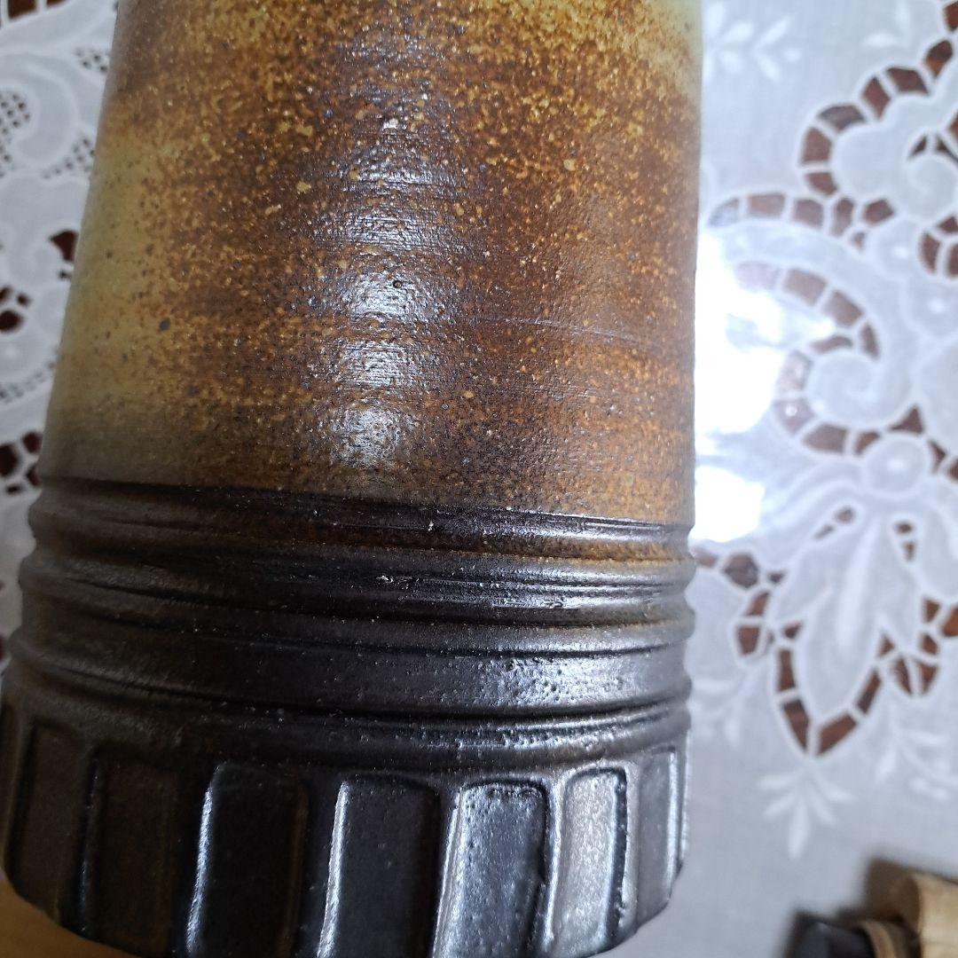 越前焼　国成窯 前田陶苑 前田義郎作　花瓶　花入　壺　未使用　古美術