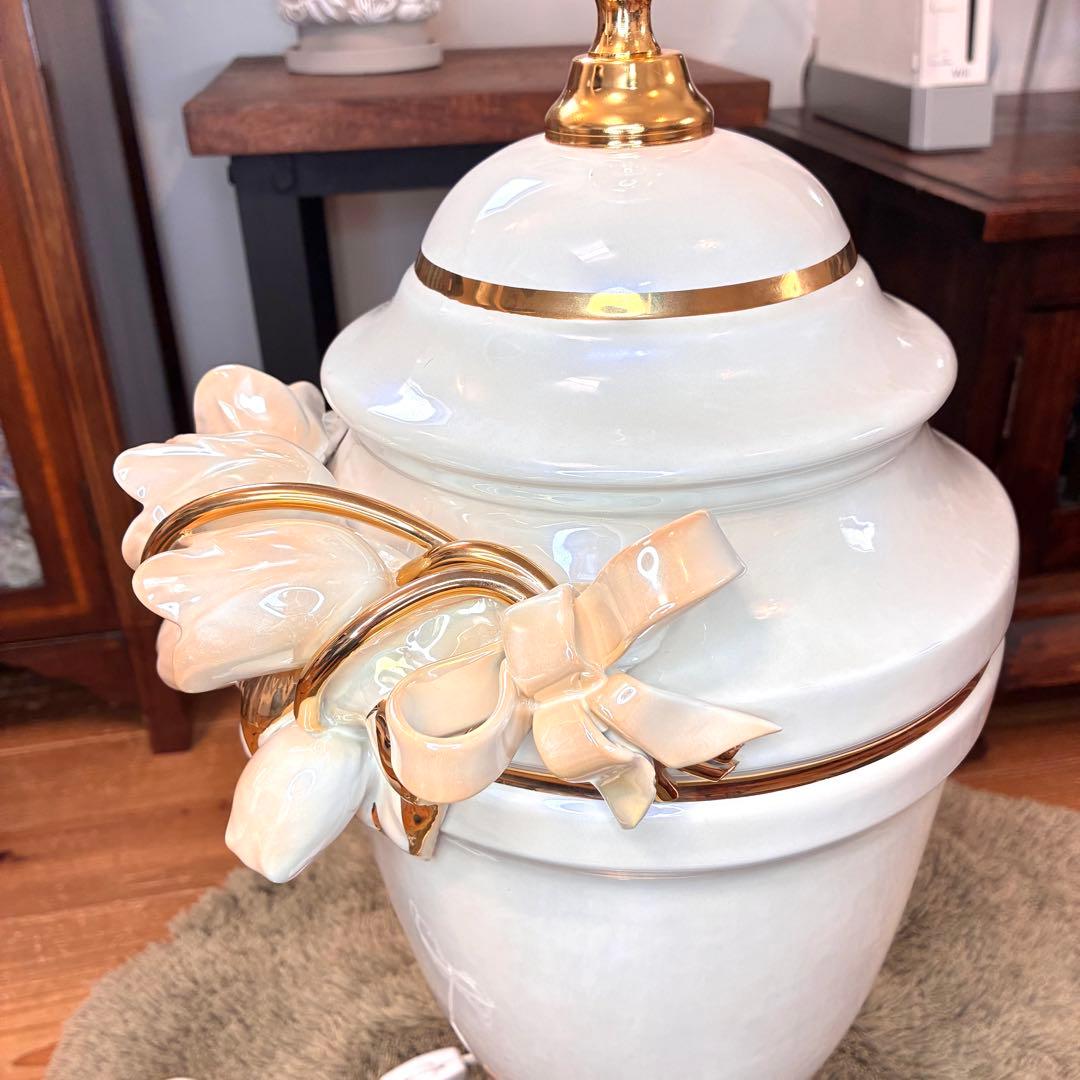 ✨24金使用！？✨ahura アウラ イタリア製 ランプ 陶器 アンティーク