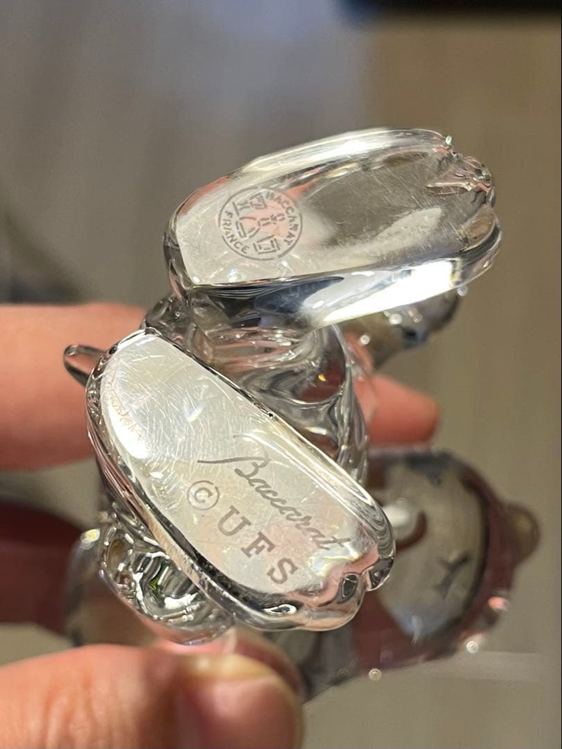 スヌーピー バカラ クリスタル 置物