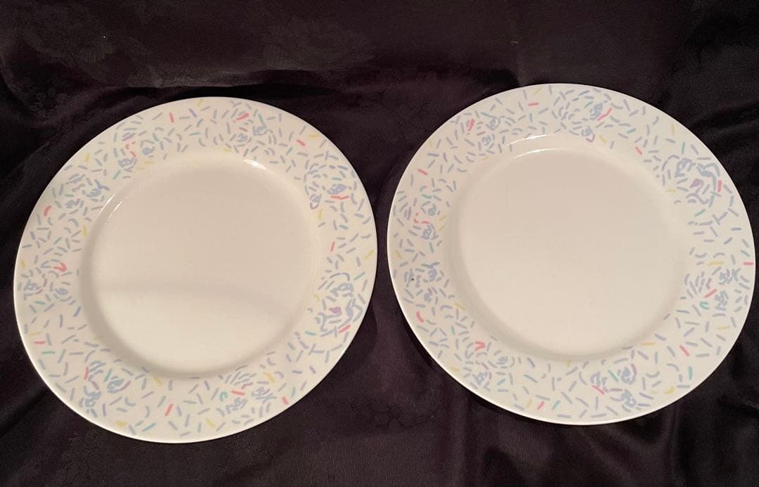 花柄皿 2枚セット 直径26cm