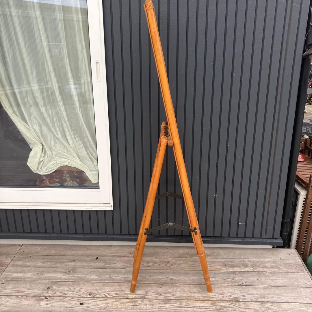 昭和レトロ エスニック ラタンスタンドミラー 立て掛け鏡 姿見 等身鏡 アジアン