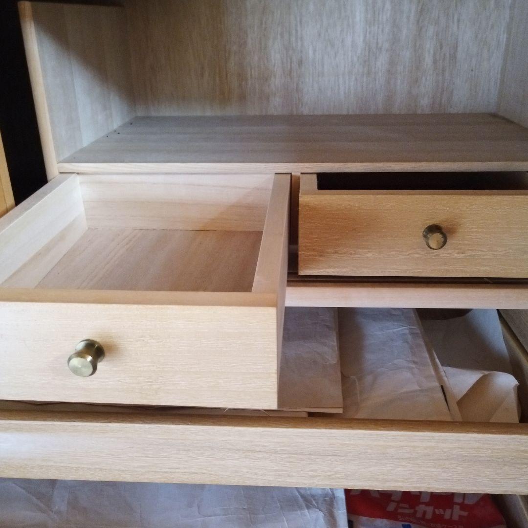 着物箪笥 和箪笥 表面材天然杢単板カリン 2段分離