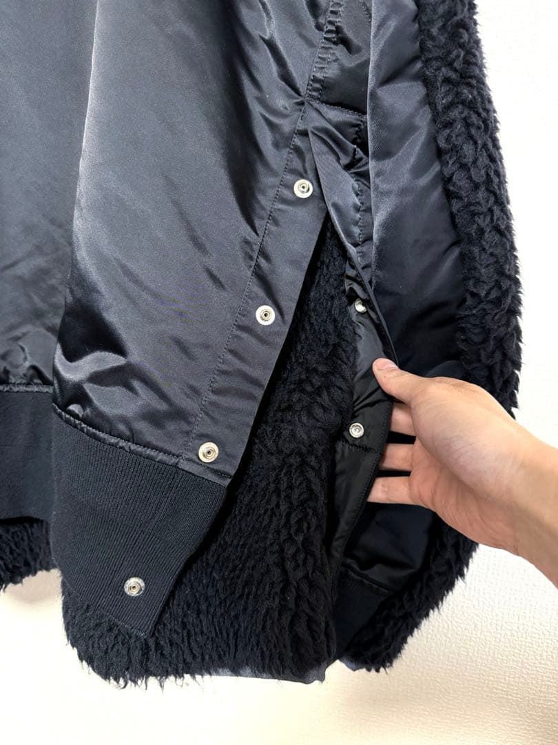 極美品sacai ボアフリース MA1 NylonTwillBlouson 2