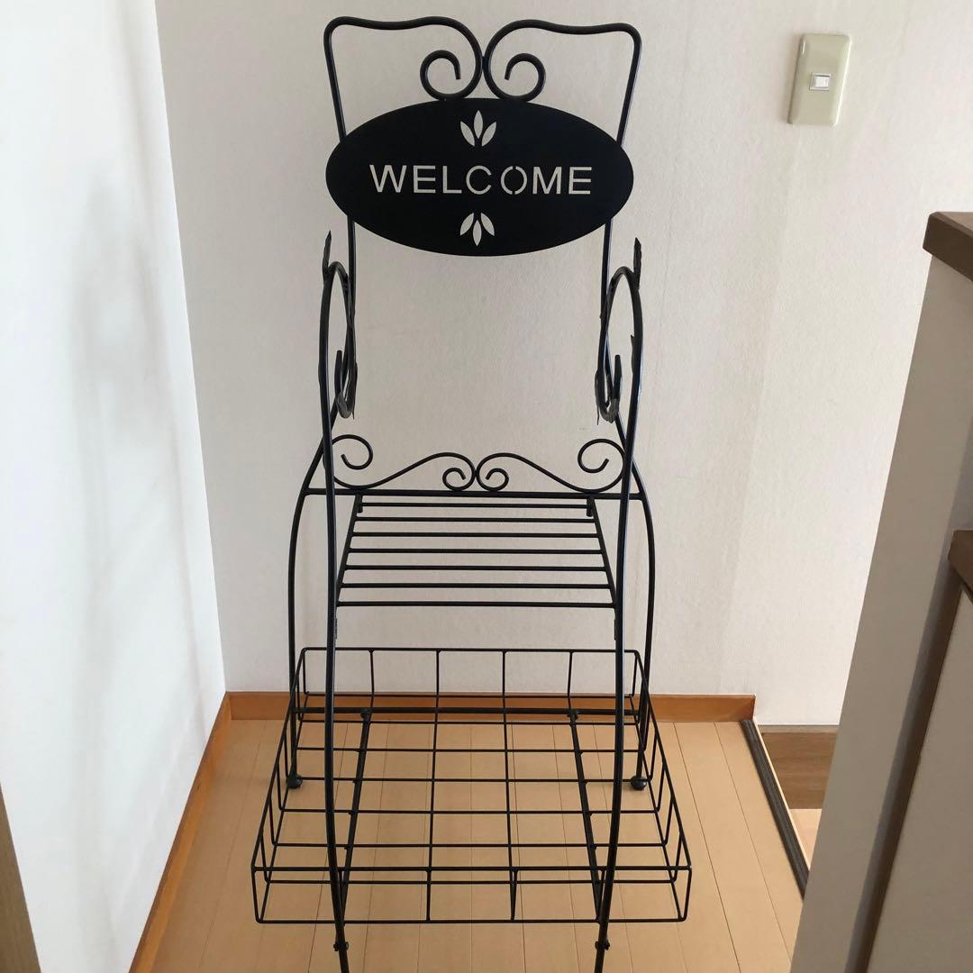 ウェルカムラック　アイアンラック　フラワーラック　カントリー雑貨　北欧風