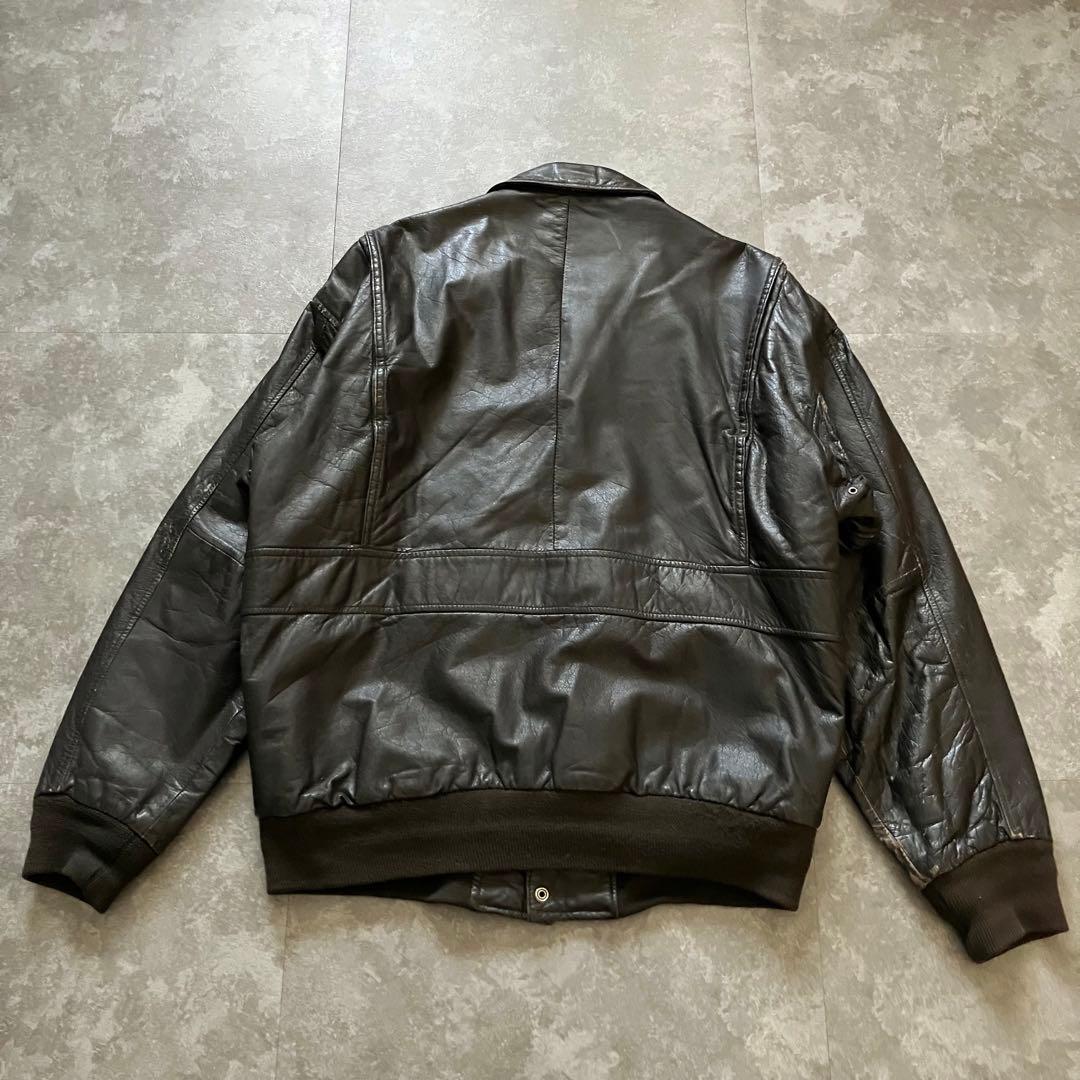 80s90s vintage A-2 flight leather JKT 牛革