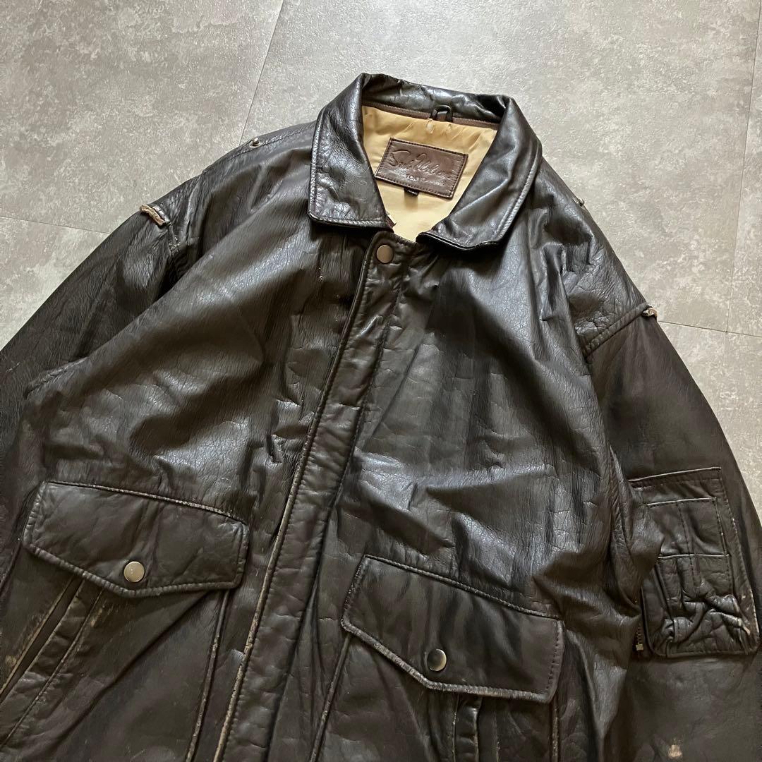 80s90s vintage A-2 flight leather JKT 牛革
