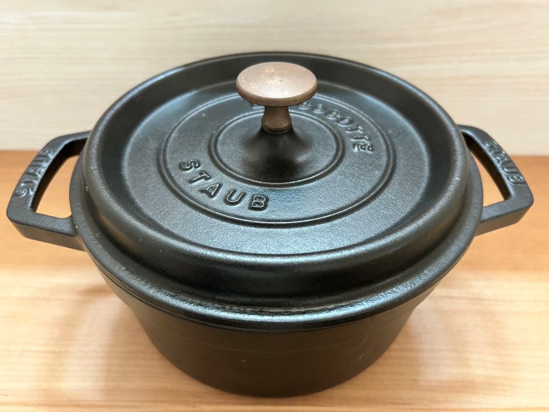 STAUB ストウブ　ピコ　ココット　ラウンド20cm 黒　レシピ本セット