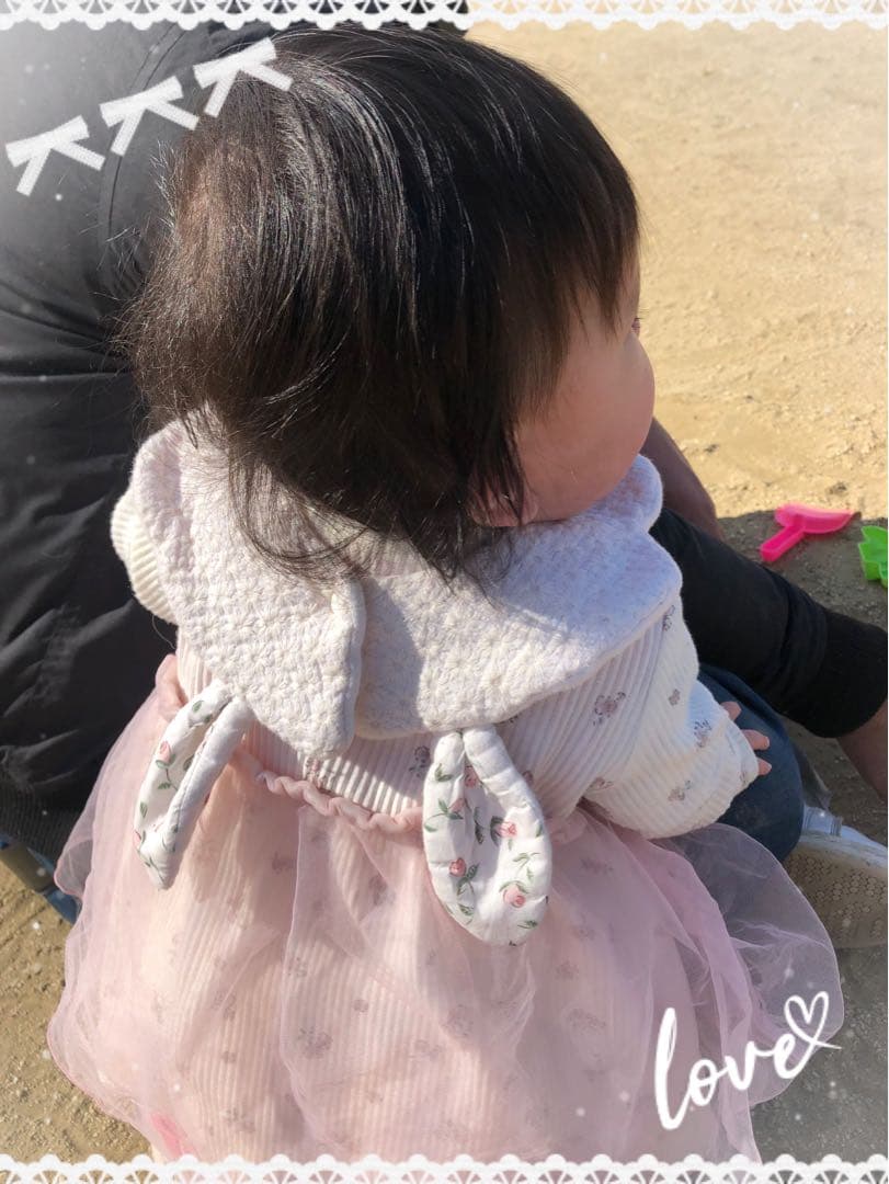 ハンドメイドスタイ　うさみみスタイ　感謝スタイ