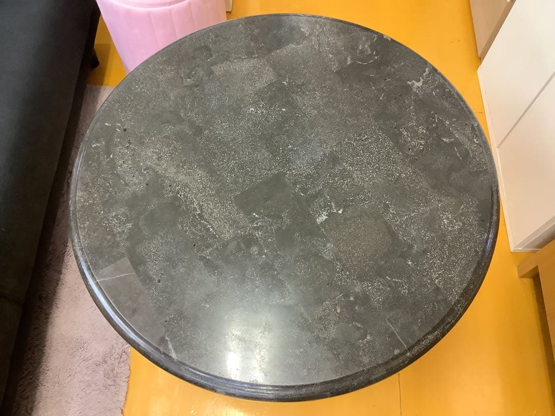 【大理石調】ラウンドエンドテーブル