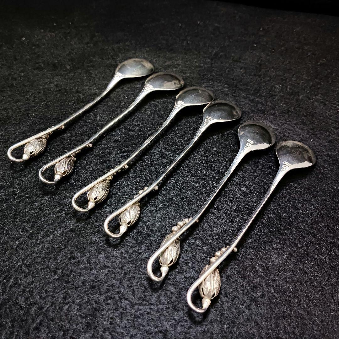 Y2126 ジョージジェンセン ブロッサム スプーン6本 シルバー925　ma
