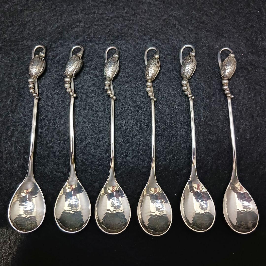 Y2126 ジョージジェンセン ブロッサム スプーン6本 シルバー925　ma