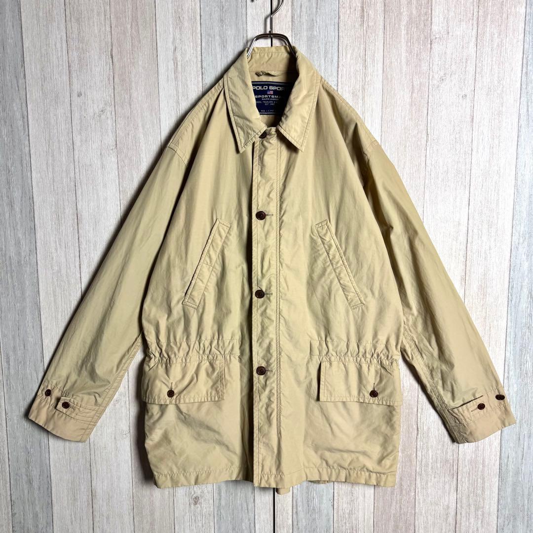 3163【希少・美品】90s ポロスポーツ ハンティングジャケット ベージュ