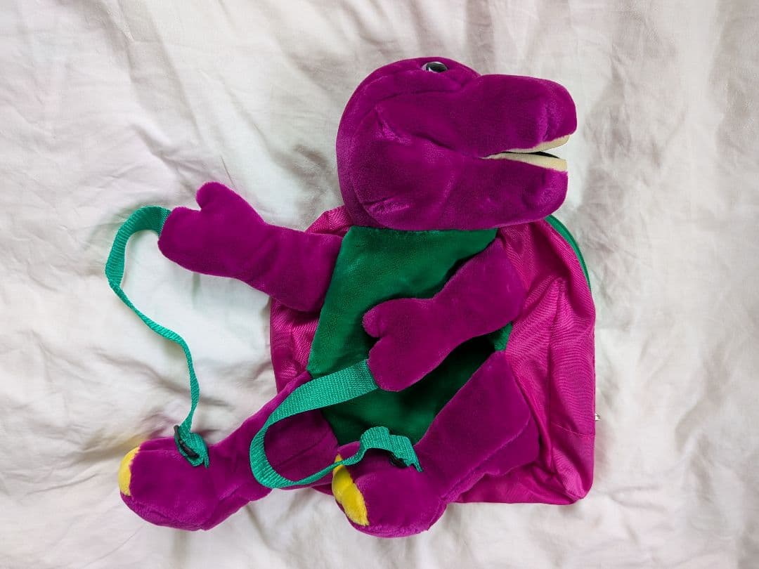 キッズ古着 vintage Barney バーニー ぬいぐるみリュック