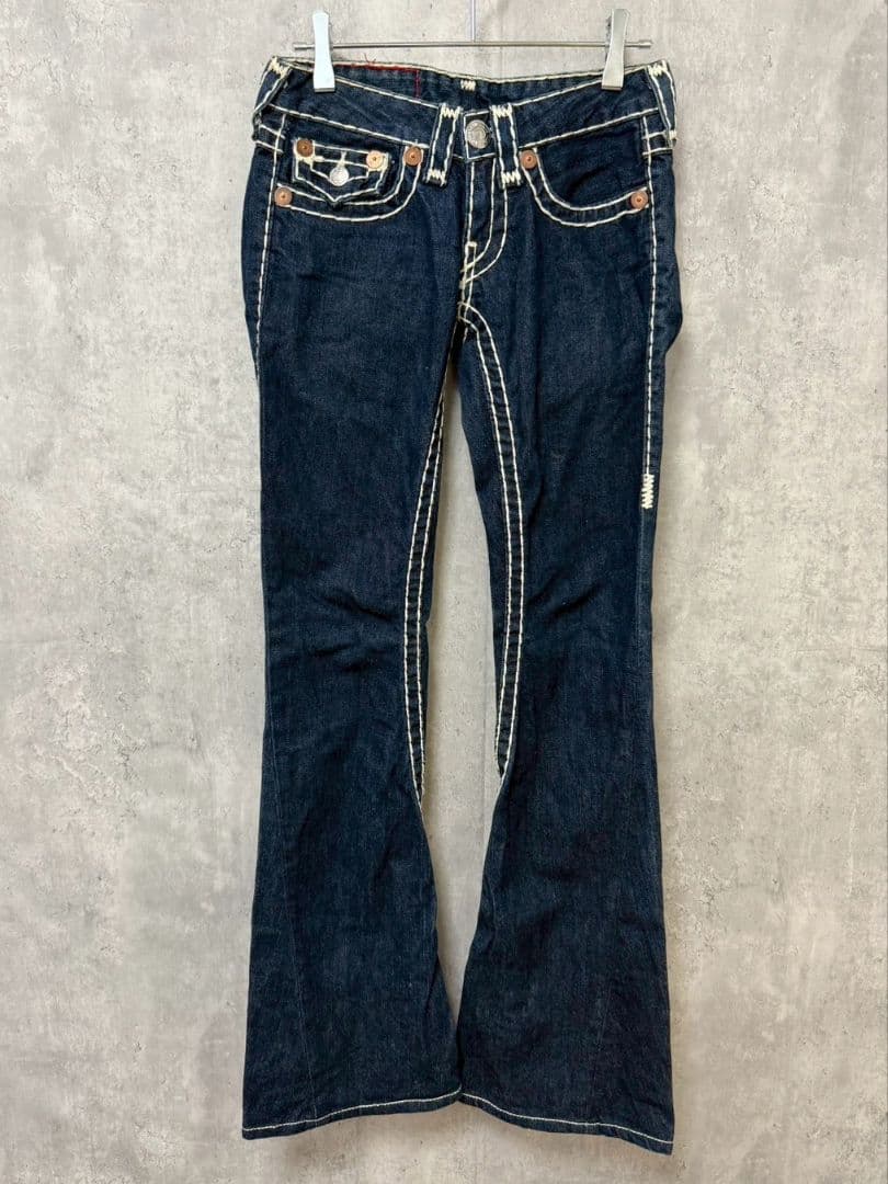 ✴️トゥルーレリジョン　希少　00s　製USA　極太白ステッチ　W24