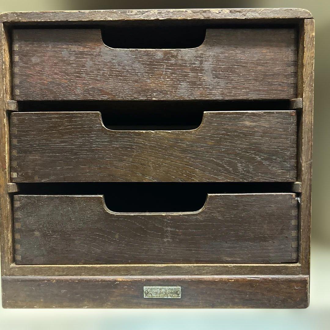 アンティーク　昭和レトロ　大正ロマン　小引き出し　実物3枚目のお写真に近いお色