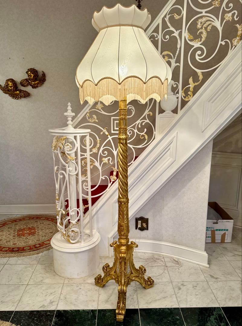 シリック 高さ200cm SILIK イタリア フロアランプ金箔 ゴールド